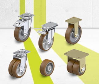Series de ruedas industriales con banda de rodadura de poliuretano Blickle Besthane
